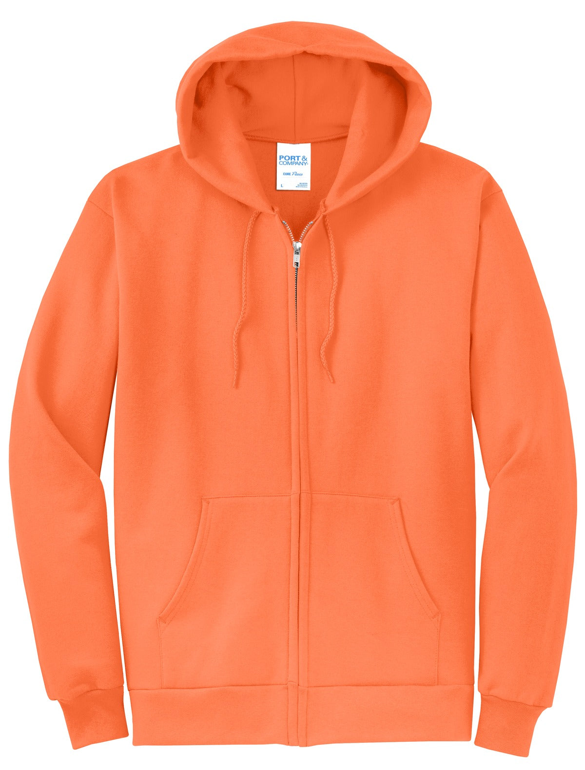 Port & Co Core Fleece Full-Zip Hooded Sweatshirt. PC78ZH (Choose Your Design)