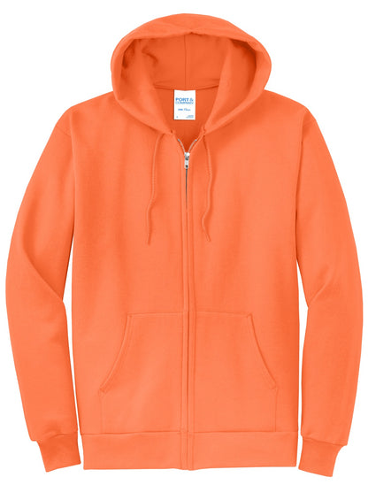Port & Co Core Fleece Full-Zip Hooded Sweatshirt. PC78ZH (Choose Your Design)