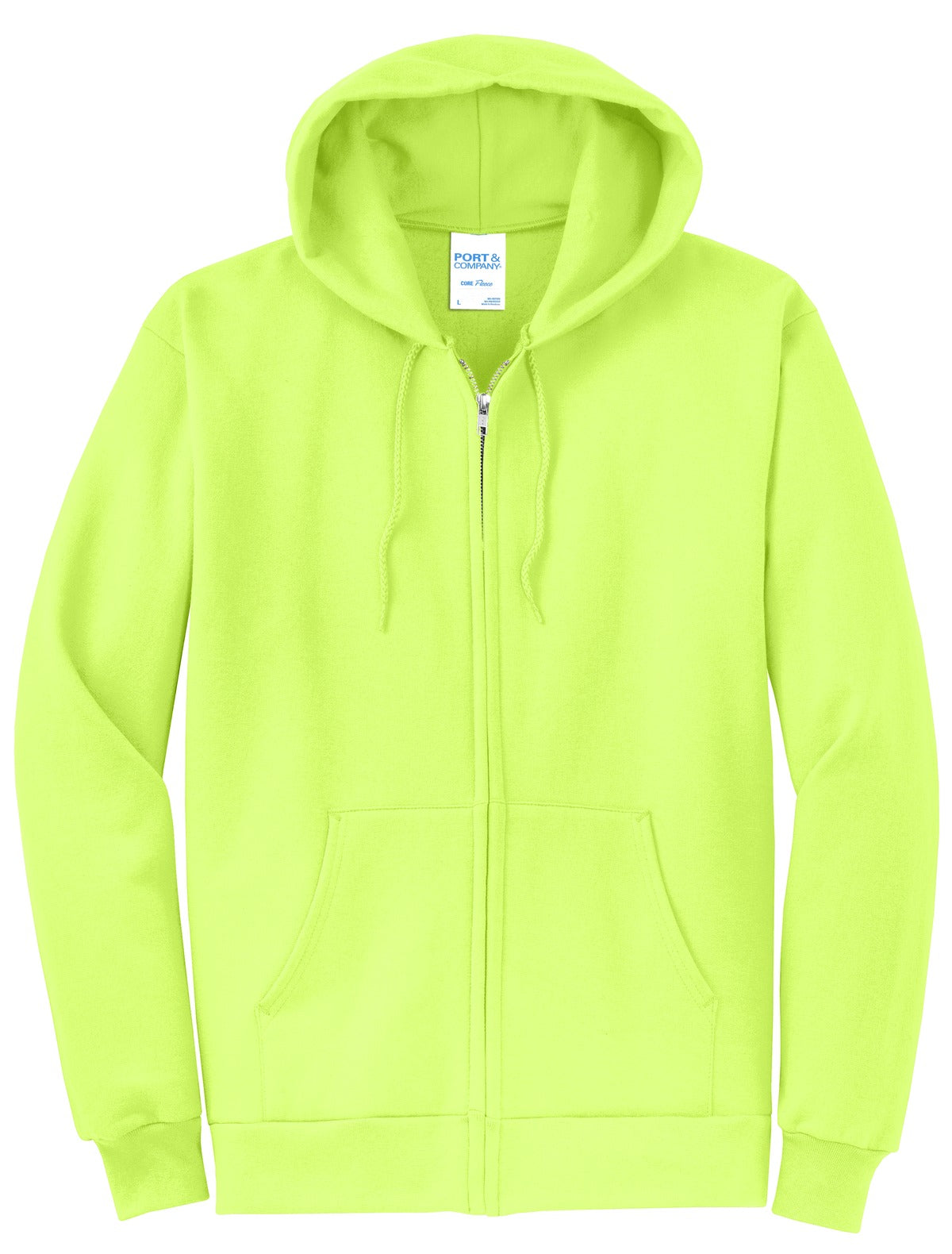 Port & Co Core Fleece Full-Zip Hooded Sweatshirt. PC78ZH (Choose Your Design)