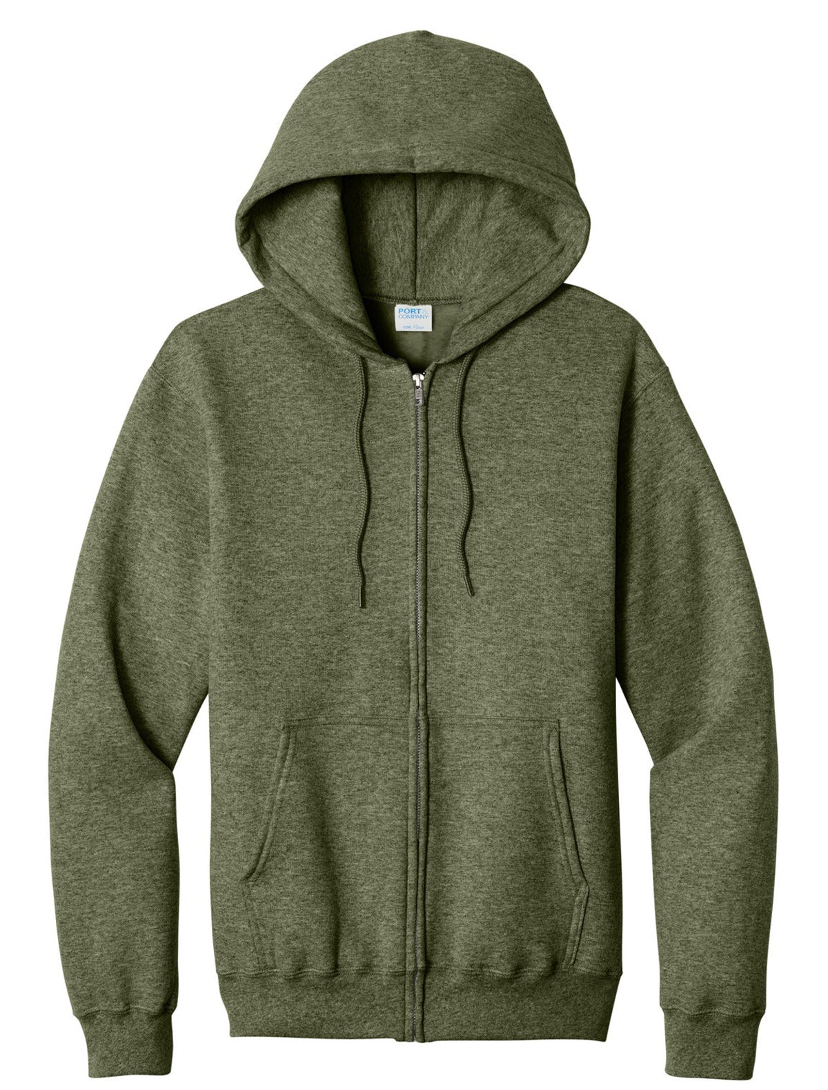 Port & Co Core Fleece Full-Zip Hooded Sweatshirt. PC78ZH (Choose Your Design)