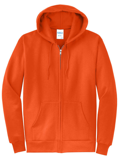 Port & Co Core Fleece Full-Zip Hooded Sweatshirt. PC78ZH (Choose Your Design)