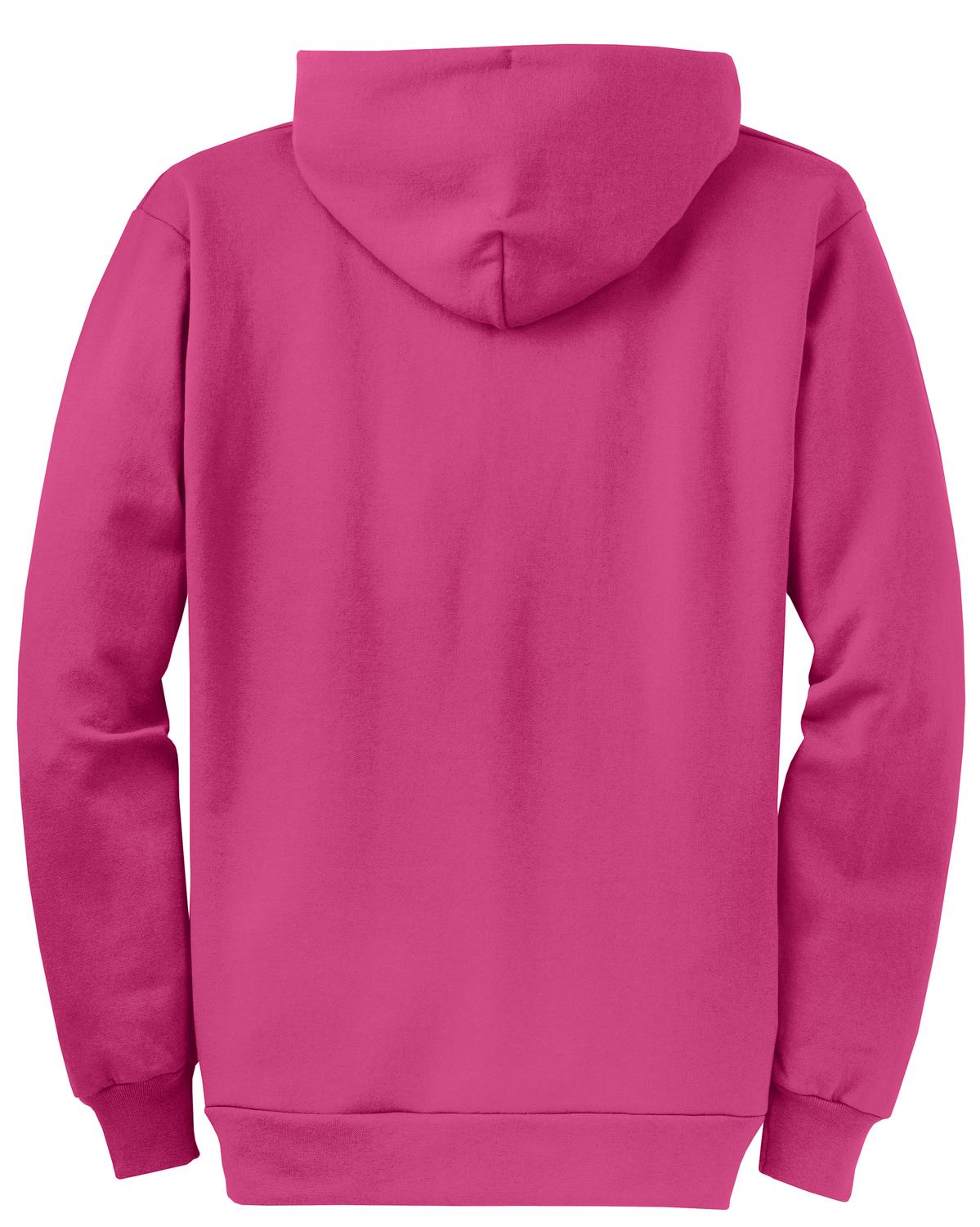 Port & Co Core Fleece Full-Zip Hooded Sweatshirt. PC78ZH (Choose Your Design)