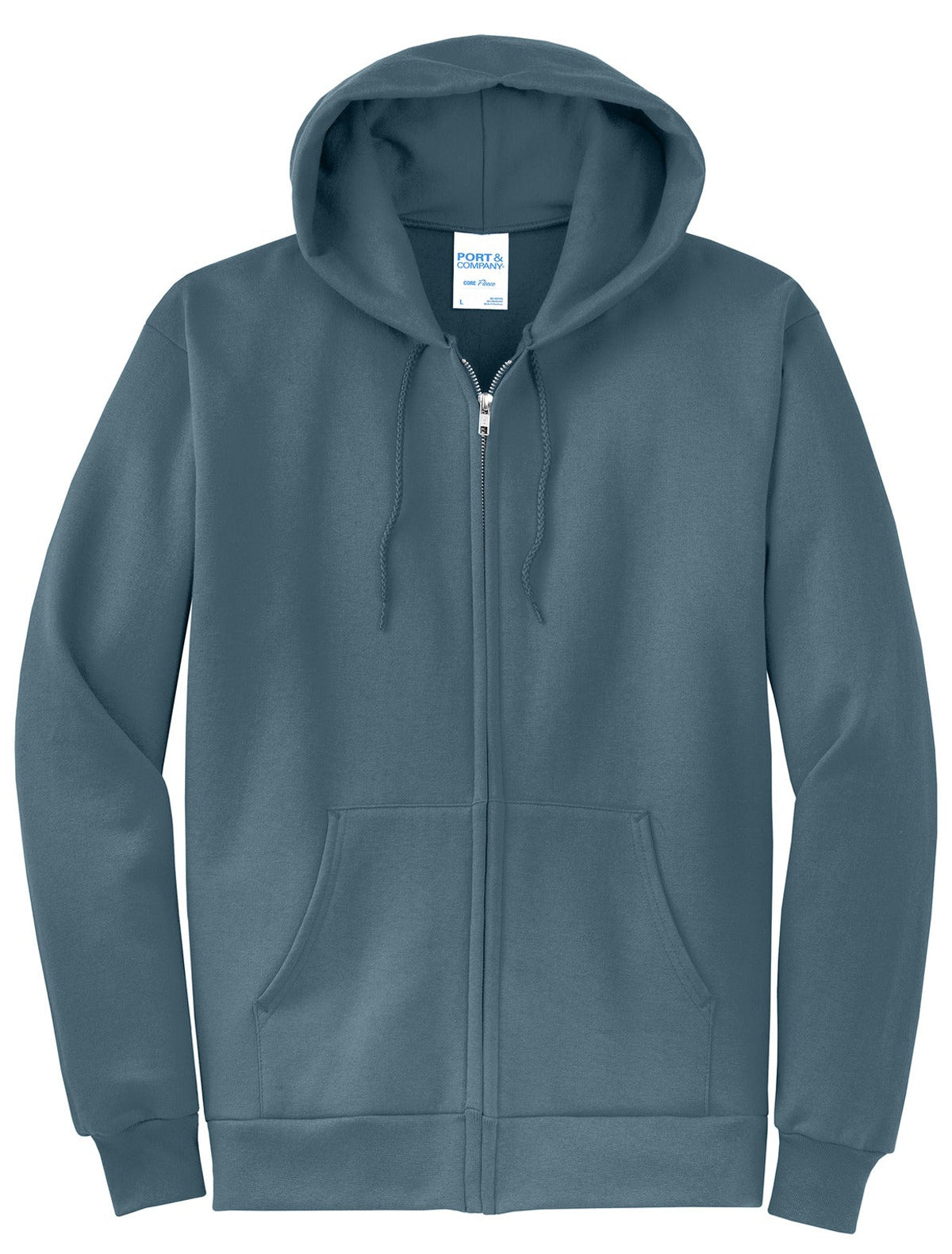 Port & Co Core Fleece Full-Zip Hooded Sweatshirt. PC78ZH (Choose Your Design)