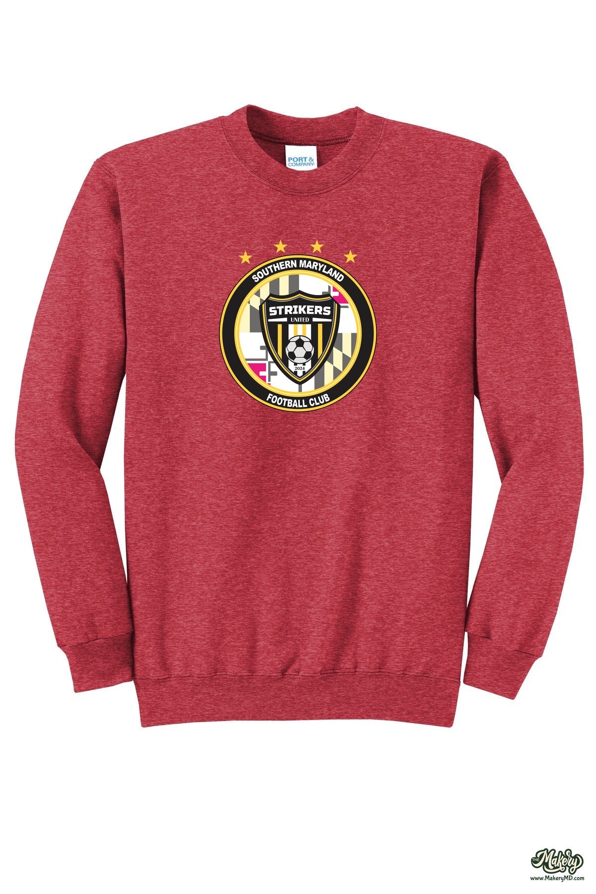 Crewneck Sweatshirt / Heather Red / front