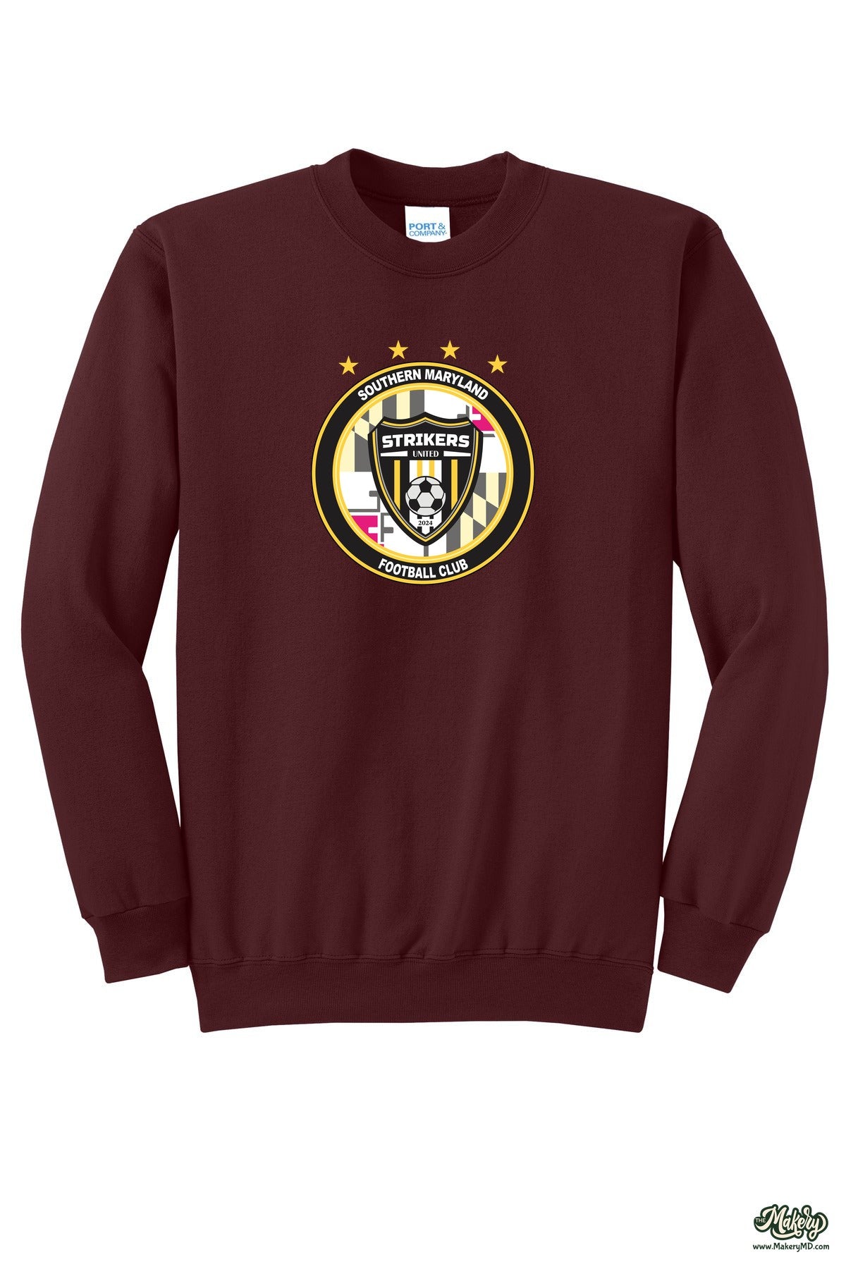 Crewneck Sweatshirt / Maroon / front