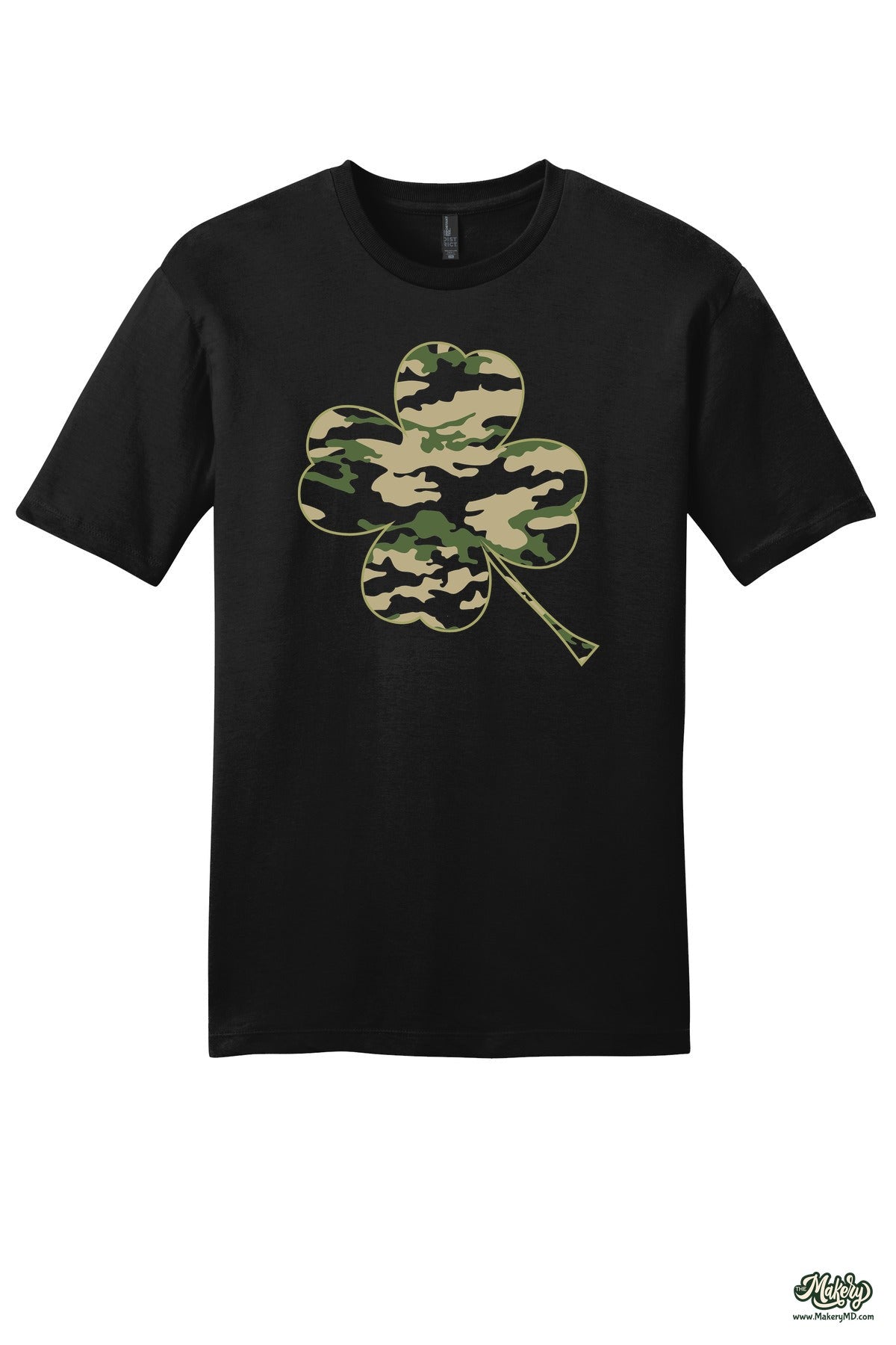 Camo Clover - Short Sleeve Tee / Black / front