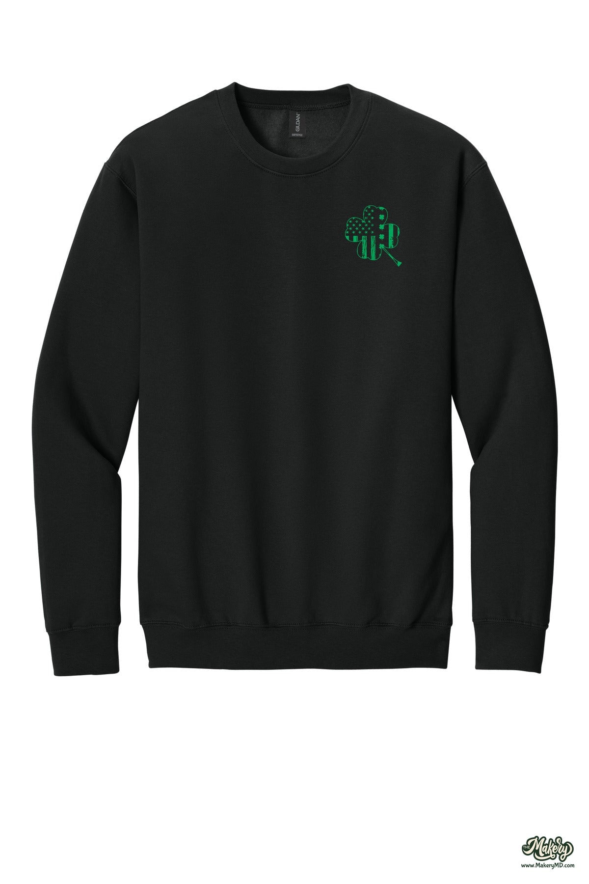 Shamrock Flag - Crewneck Sweatshirt / Black / front