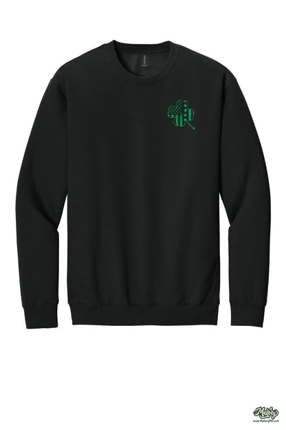 Shamrock Flag - Crewneck Sweatshirt / Black / front