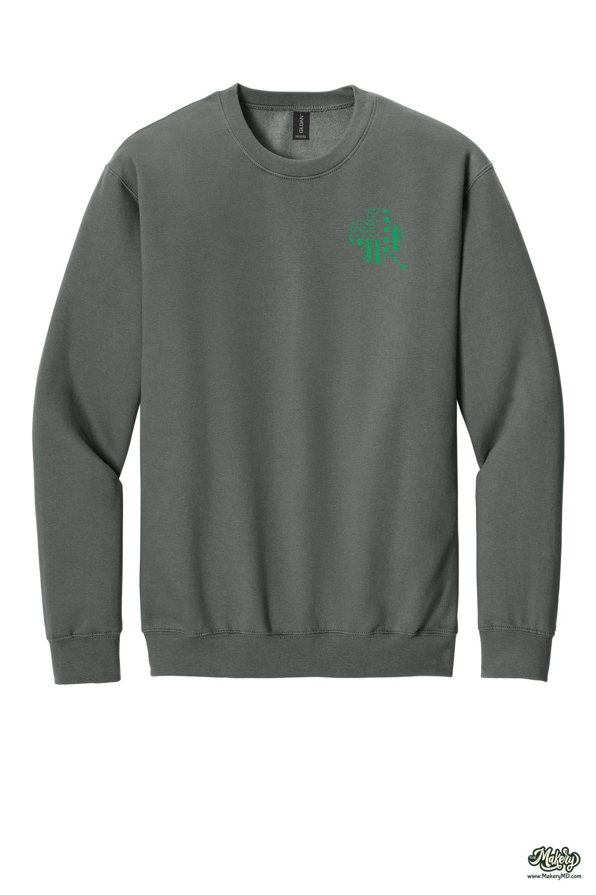 Shamrock Flag - Crewneck Sweatshirt / Charcoal / front
