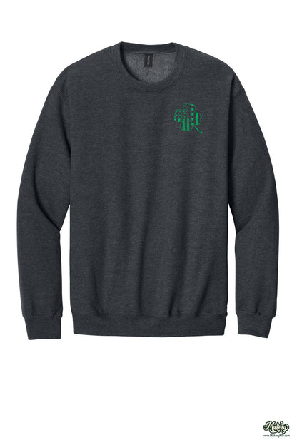 Shamrock Flag - Crewneck Sweatshirt / Dark Heather / front
