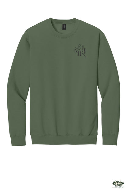 Shamrock Flag - Crewneck Sweatshirt / Military Green / front