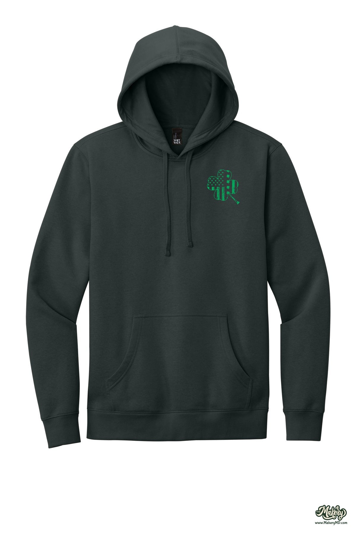 Shamrock Flag - Hoodie / Charcoal / front