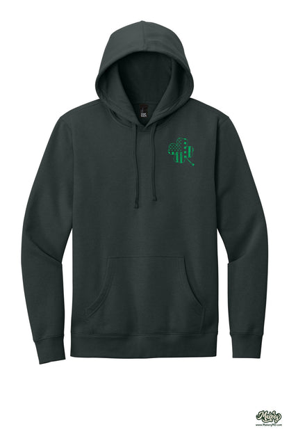 Shamrock Flag - Hoodie / Charcoal / front