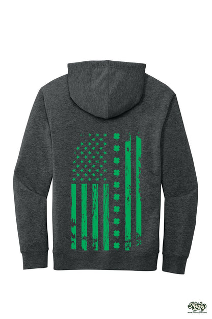 Shamrock Flag - Hoodie / Heathered Charcoal / back