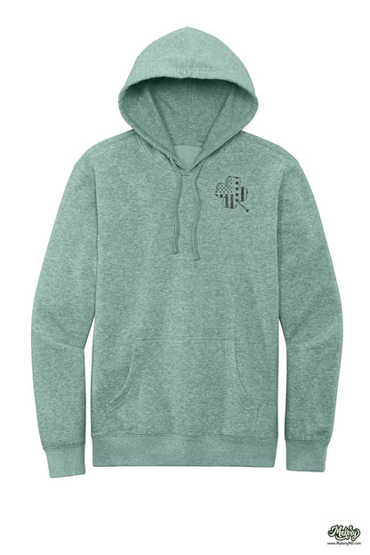 Shamrock Flag - Hoodie / Heathered Dusty Sage / front