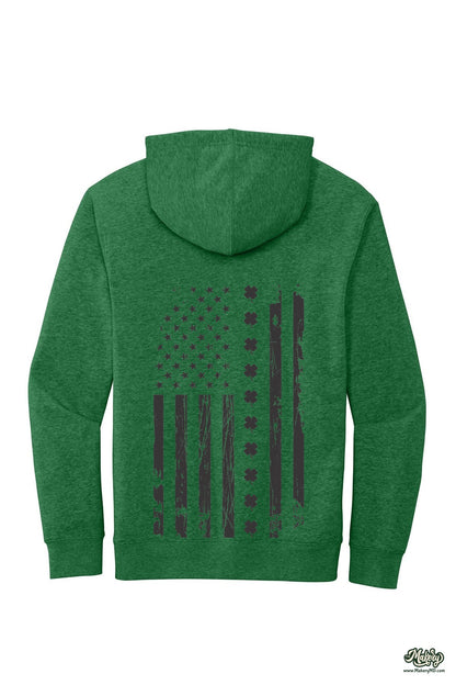 Shamrock Flag - Hoodie / Heathered Kelly Green / back