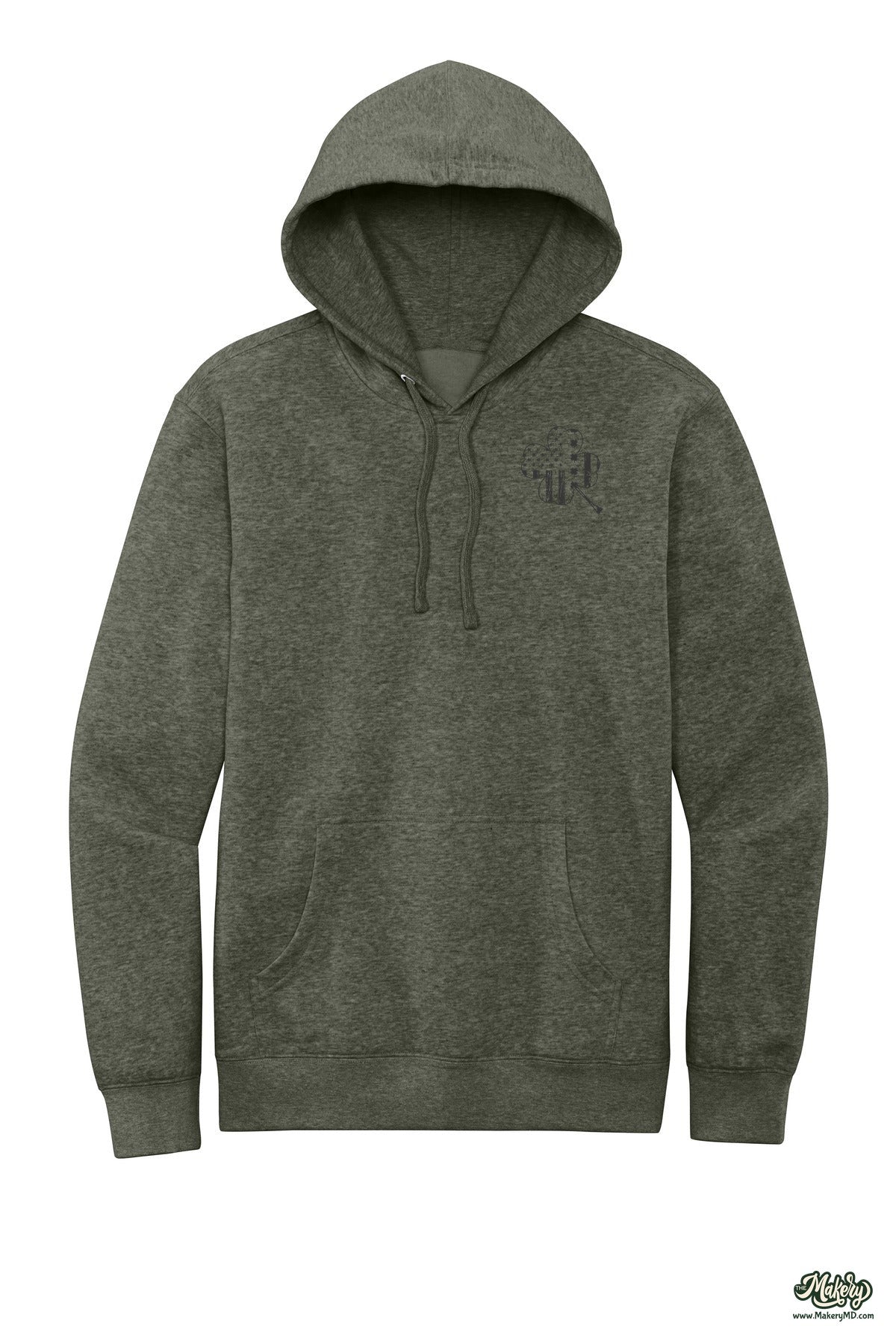 Shamrock Flag - Hoodie / Heathered Olive / front