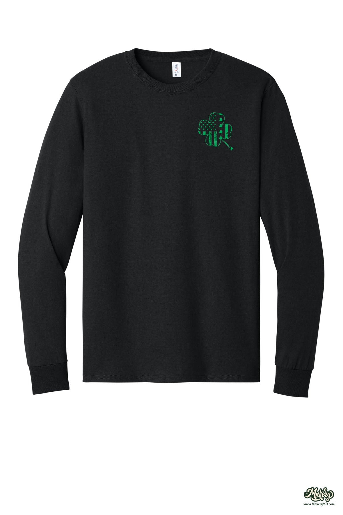 Shamrock Flag - Long Sleeve Tee / Black / front