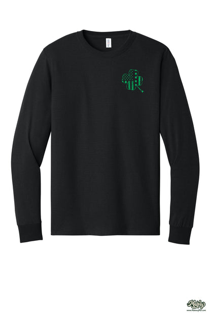 Shamrock Flag - Long Sleeve Tee / Black / front