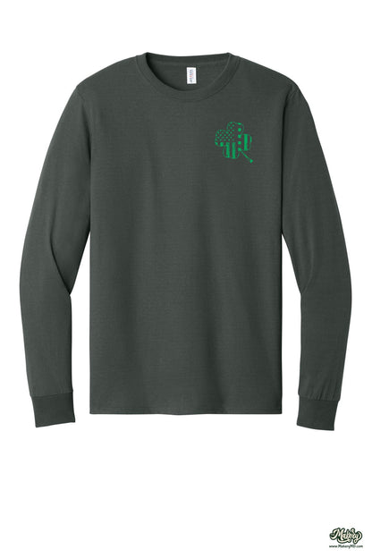 Shamrock Flag - Long Sleeve Tee / Charcoal Grey / front