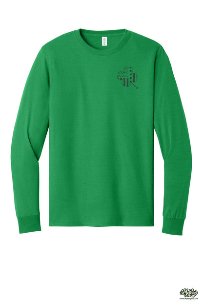 Shamrock Flag - Long Sleeve Tee / Kelly / front
