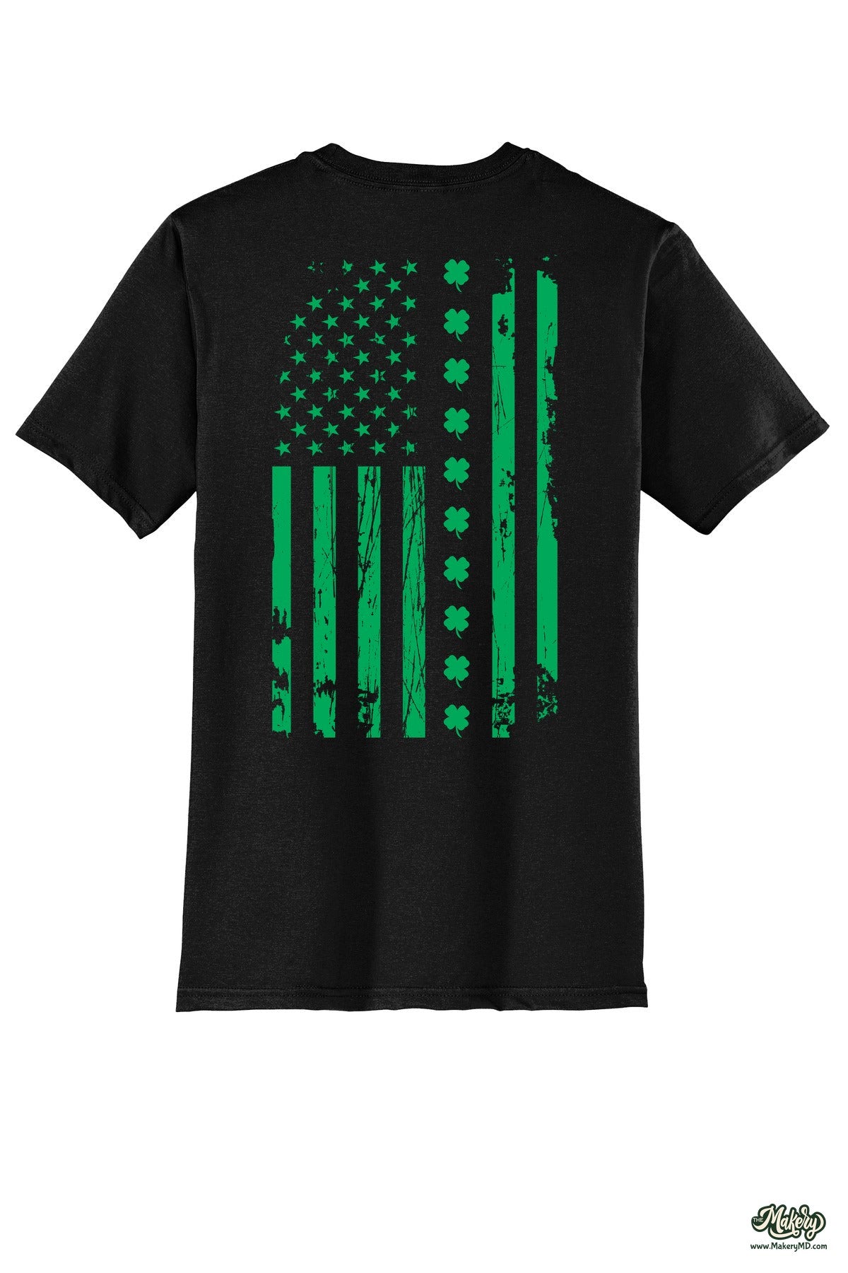 Shamrock Flag - Short Sleeve Tee / Black / back