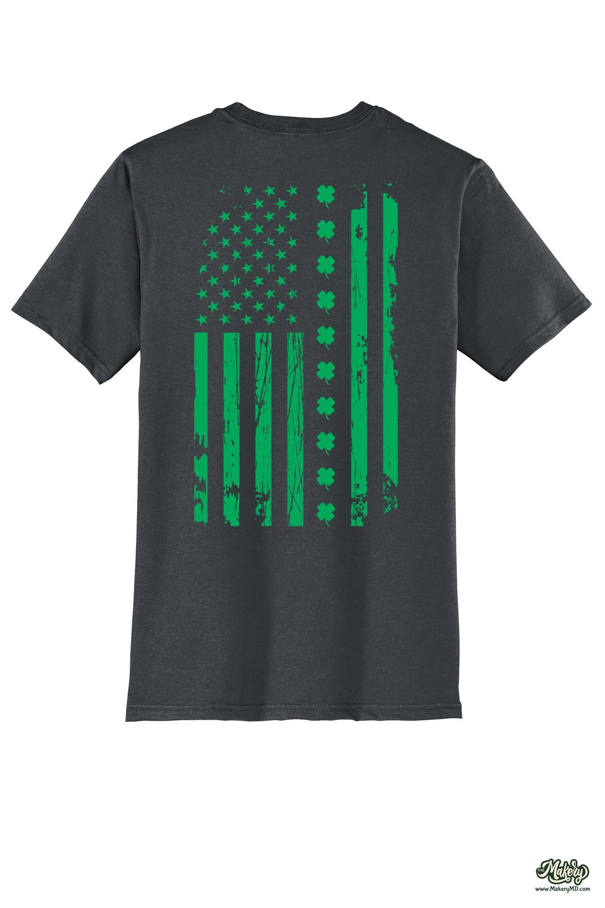 Shamrock Flag - Short Sleeve Tee / Charcoal / back