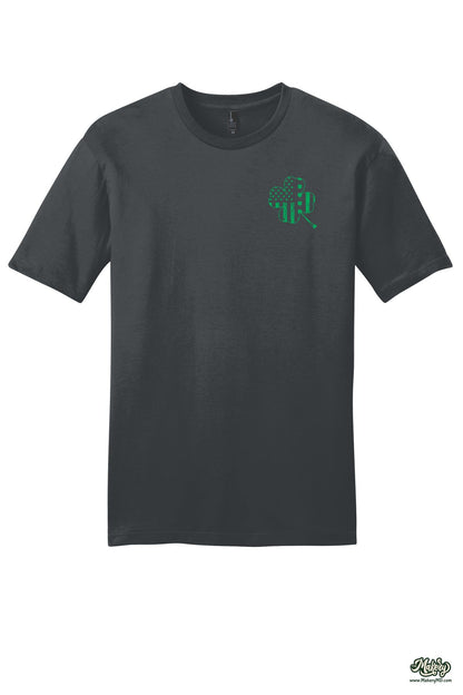Shamrock Flag - Short Sleeve Tee / Charcoal / front