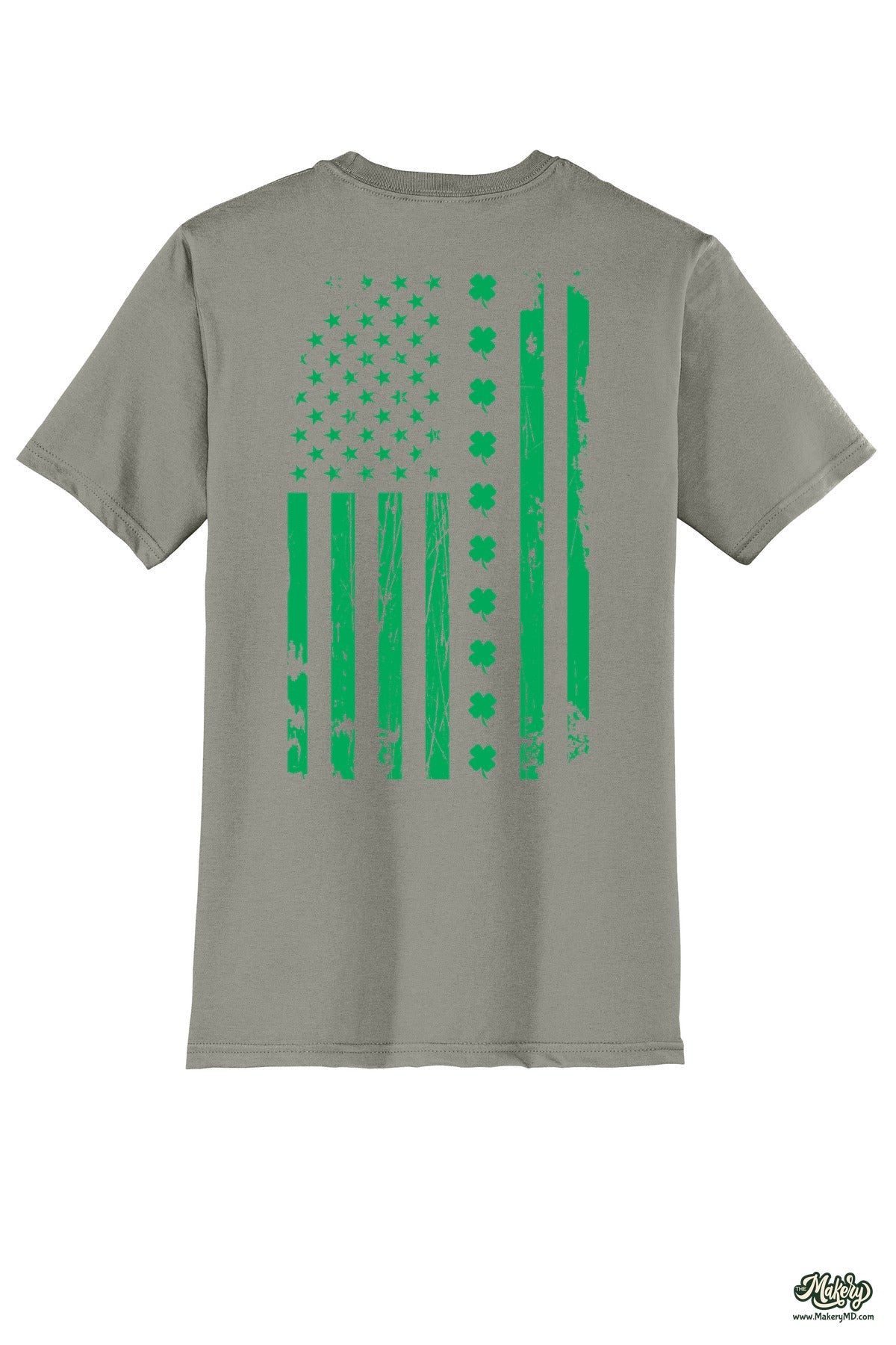 Shamrock Flag - Short Sleeve Tee / Deep Smoke / back