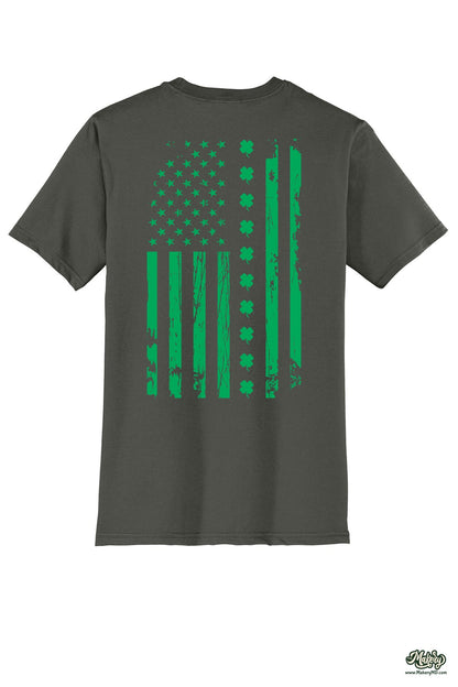 Shamrock Flag - Short Sleeve Tee / Deepest Grey / back