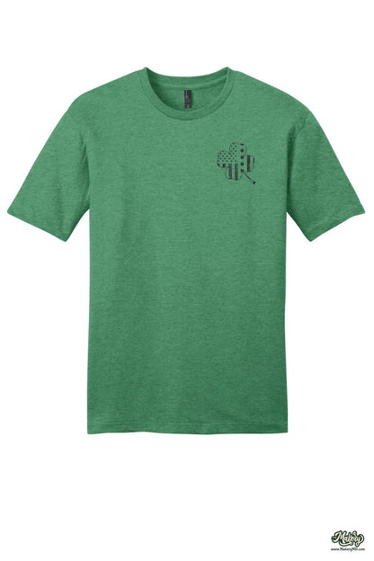 Shamrock Flag - Short Sleeve Tee / Heathered Kelly Green / front