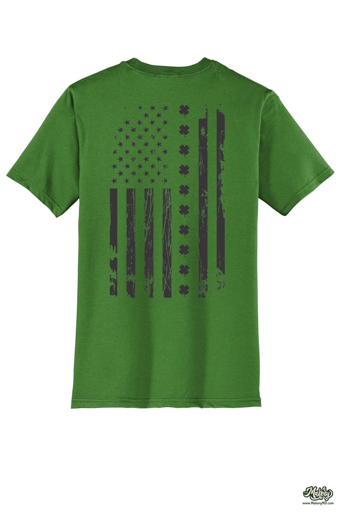 Shamrock Flag - Short Sleeve Tee / Kiwi Green / back