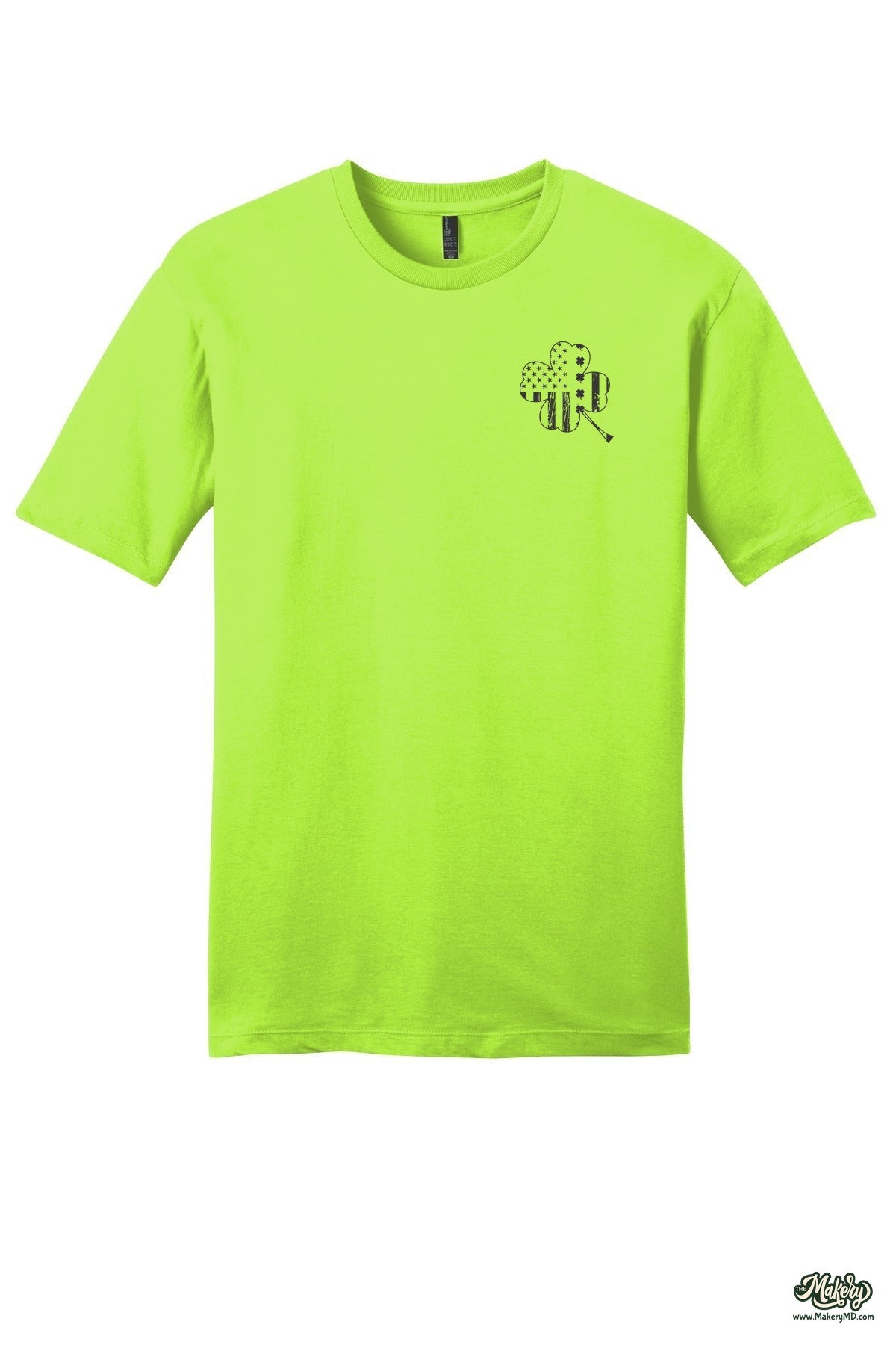 Shamrock Flag - Short Sleeve Tee / Lime Shock / front