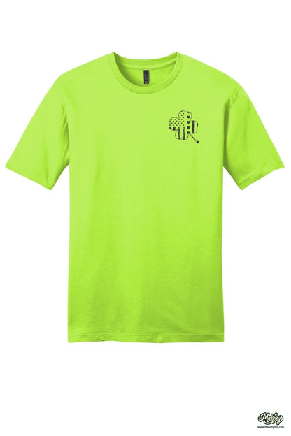 Shamrock Flag - Short Sleeve Tee / Lime Shock / front