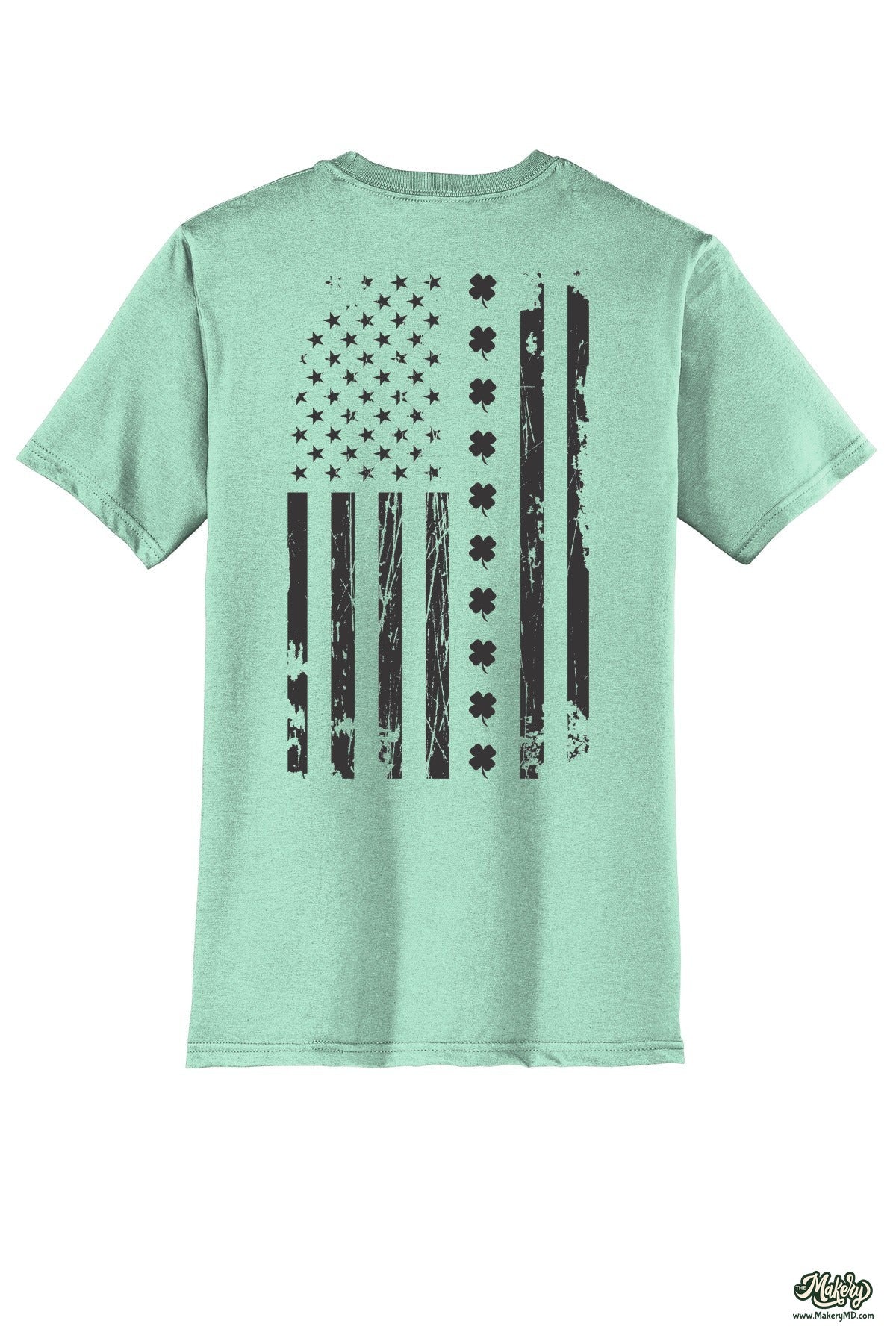 Shamrock Flag - Short Sleeve Tee / Mint / back