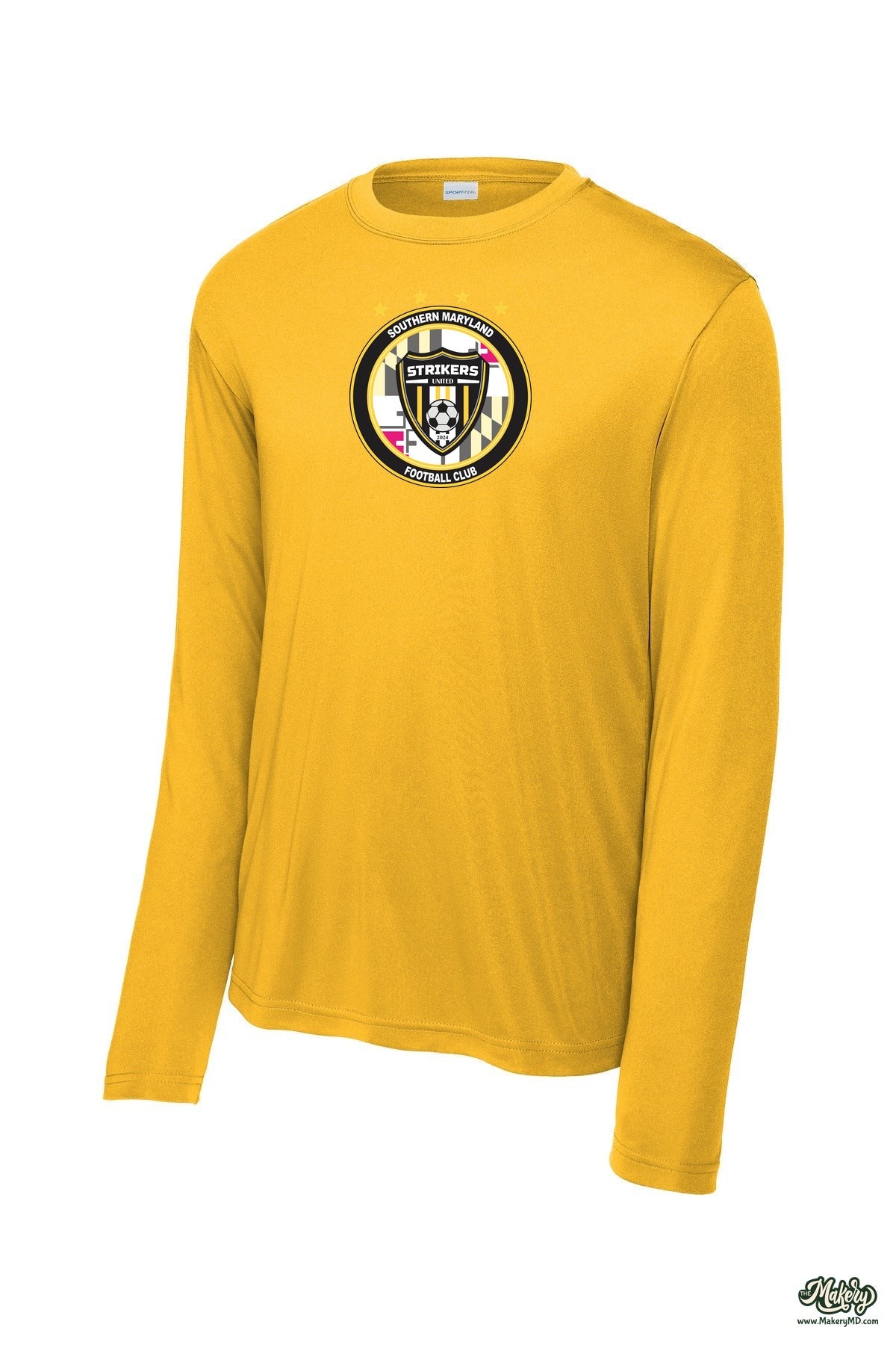 Long Sleeve Performance Tee / Gold / front