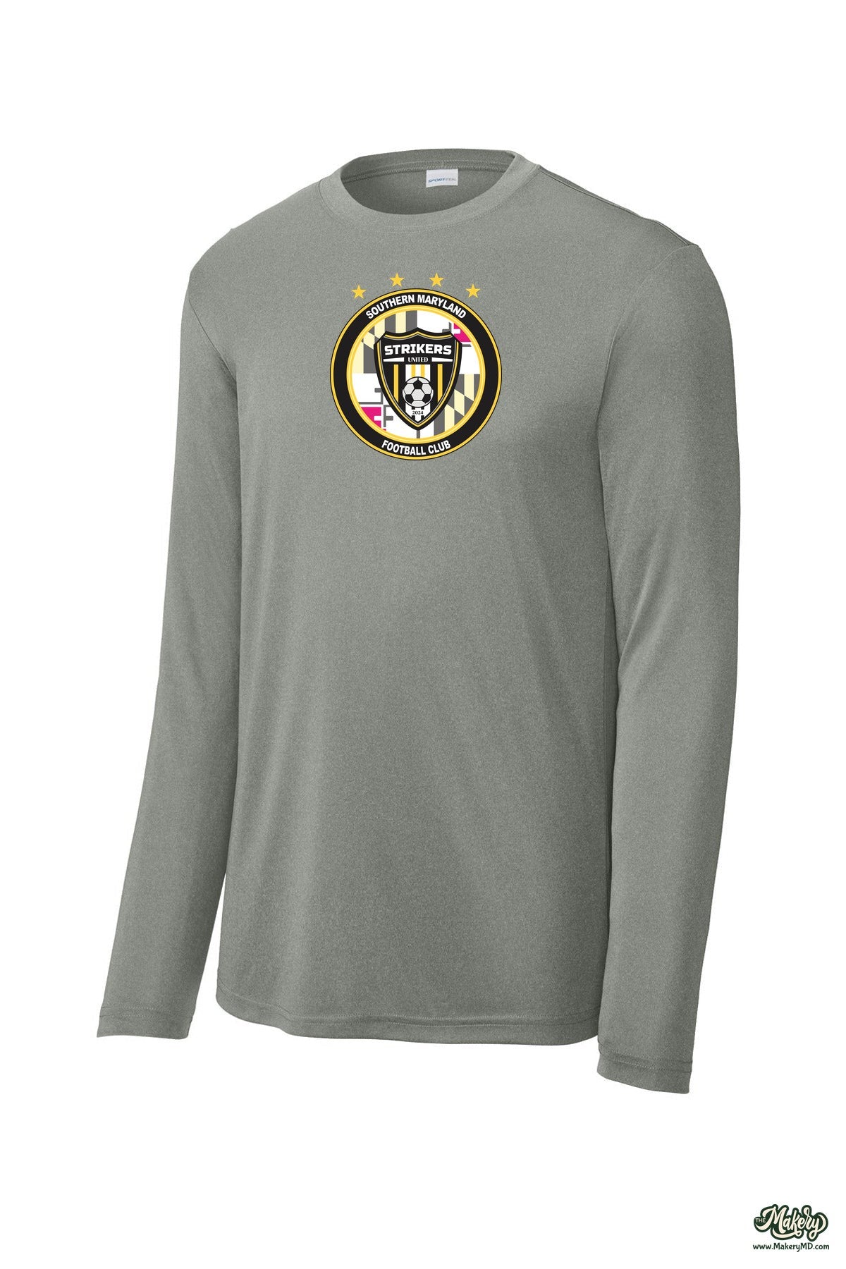 Long Sleeve Performance Tee / Grey Concrete Heather / front