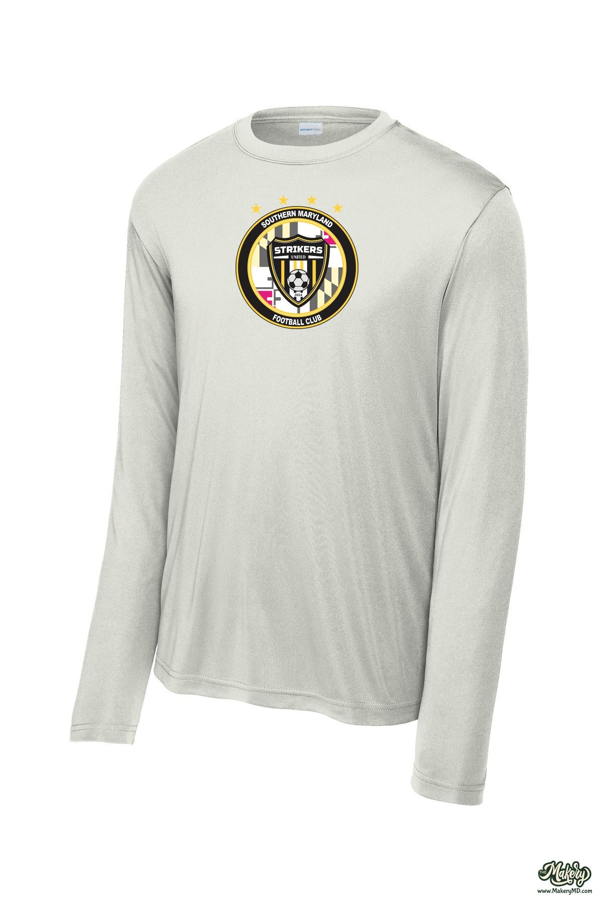 Long Sleeve Performance Tee / Silver / front