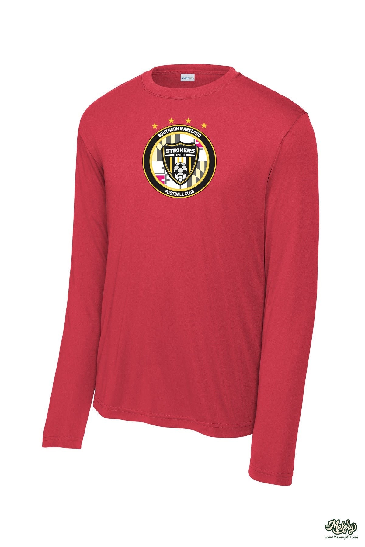 Long Sleeve Performance Tee / True Red / front