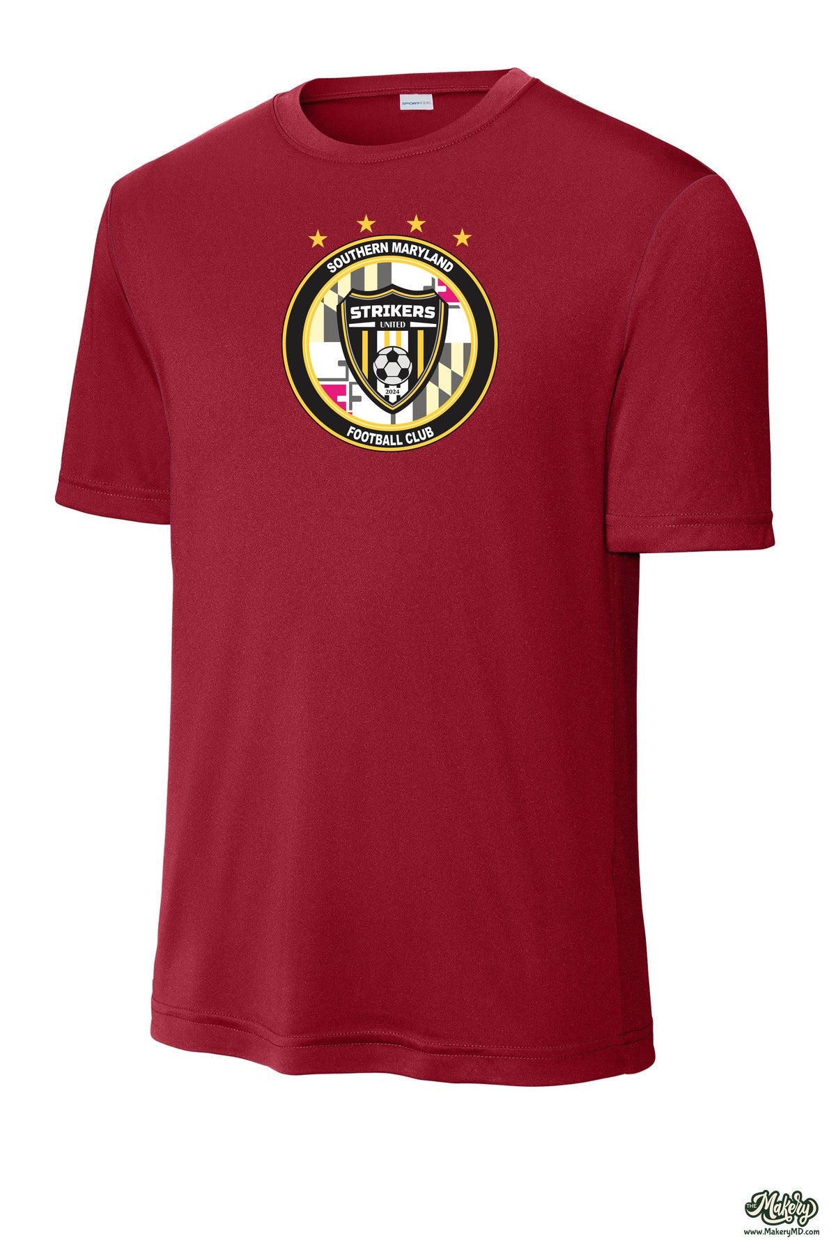 Short Sleeve Performance Tee / Deep Red / front