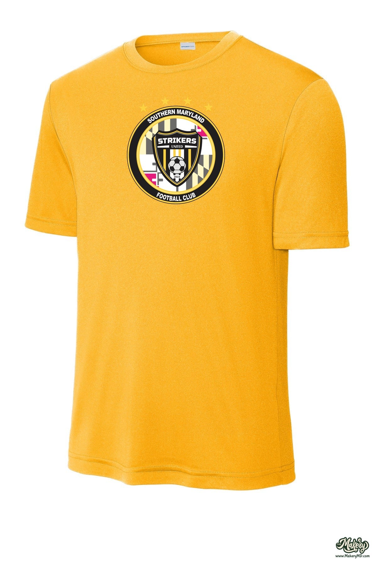 Short Sleeve Performance Tee / Gold / front