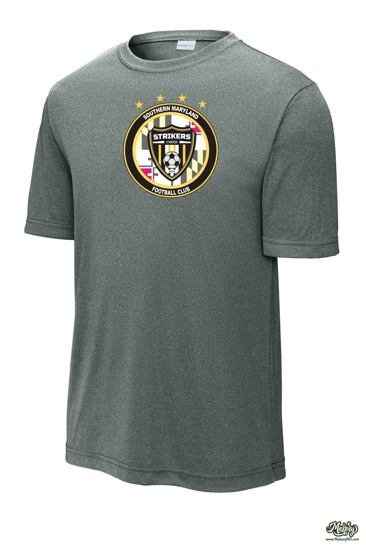 Short Sleeve Performance Tee / Grey Concrete Heather / front