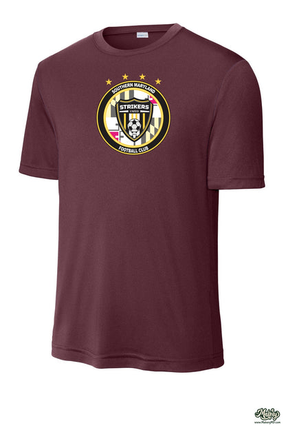 Short Sleeve Performance Tee / Maroon / front