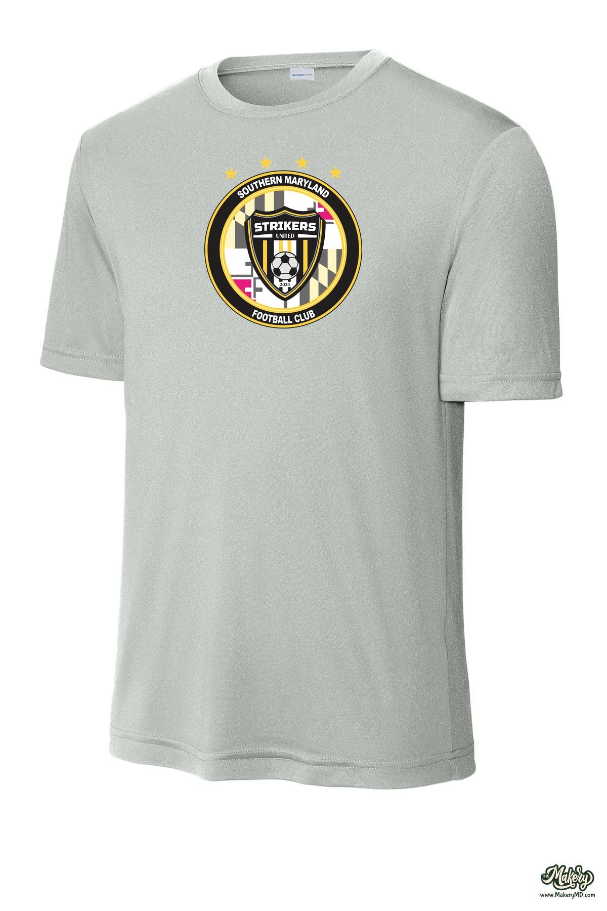 Short Sleeve Performance Tee / Silver / front