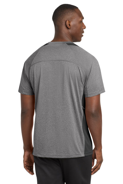 Sport-Tek Heather Colorblock Contender Tee. ST361 (Choose Your Design)