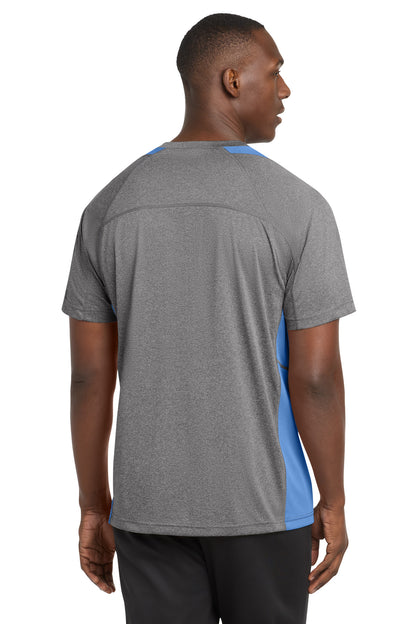 Sport-Tek Heather Colorblock Contender Tee. ST361 (Choose Your Design)