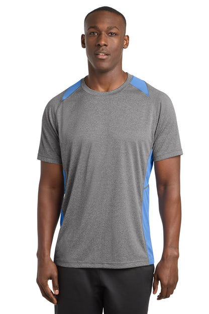 Sport-Tek Heather Colorblock Contender Tee. ST361 (Choose Your Design)