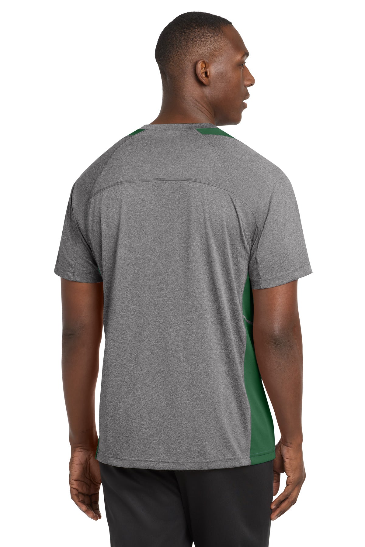 Sport-Tek Heather Colorblock Contender Tee. ST361 (Choose Your Design)