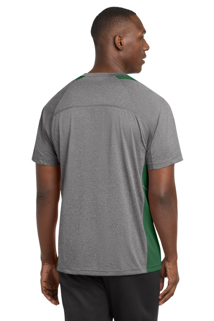 Sport-Tek Heather Colorblock Contender Tee. ST361 (Choose Your Design)