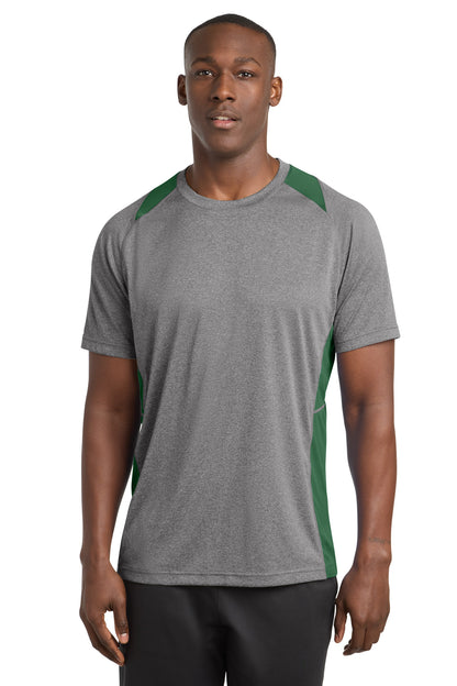 Sport-Tek Heather Colorblock Contender Tee. ST361 (Choose Your Design)
